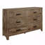 Commode de style rustique avec 6 tiroirs de rangement