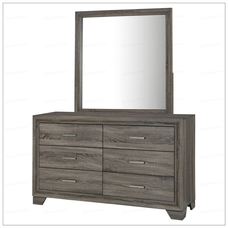 Commode 6 tiroirs avec miroir
