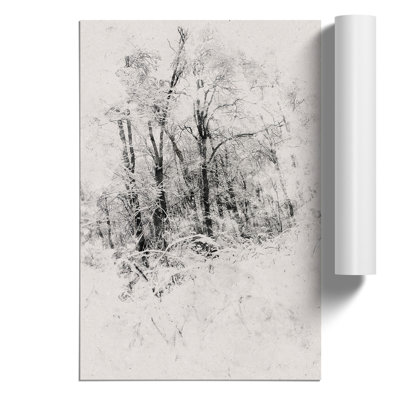 Winter Forest Watercolour - Frameless Print