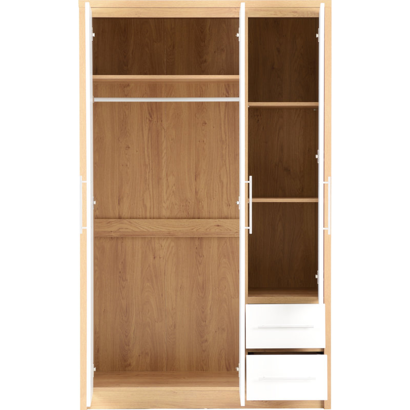 Louisa 3 Door Wardrobe, White
