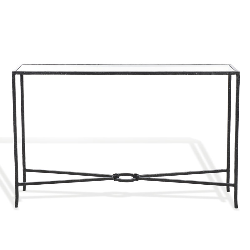 Markley Forged Metal Rectangle Console Table, Black