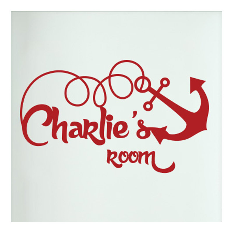 Nautical & Beach Wall Decal, Dark Red