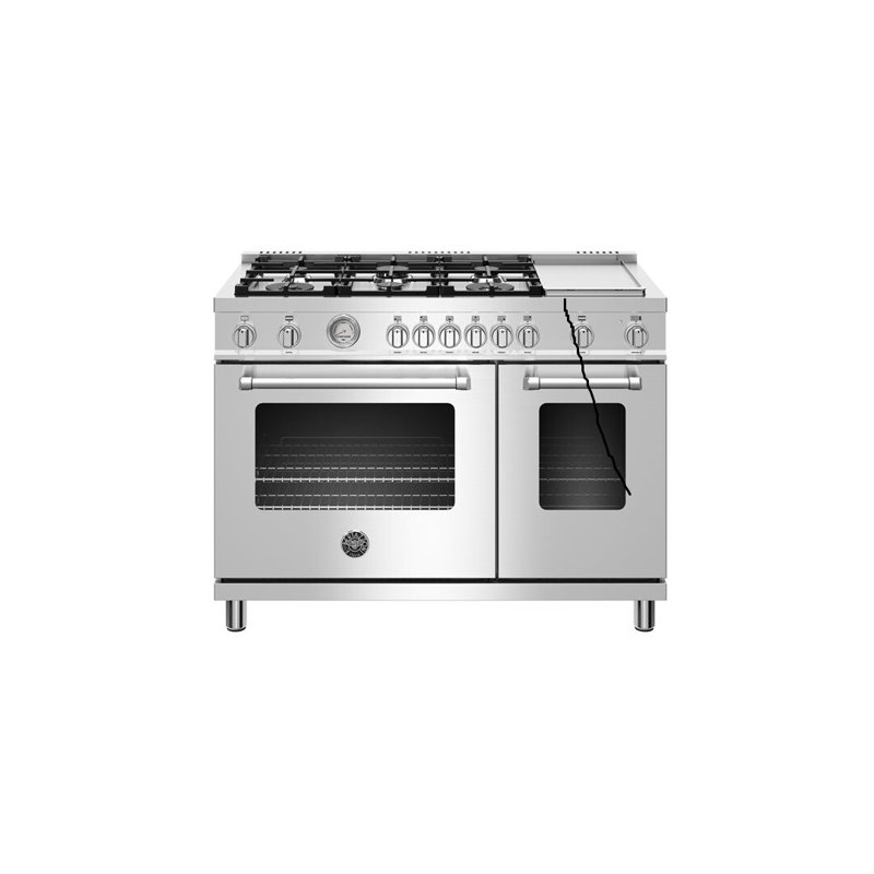 Bertazzoni 48'' W Free Standing Range, Stainless Steel, Liquid Propane