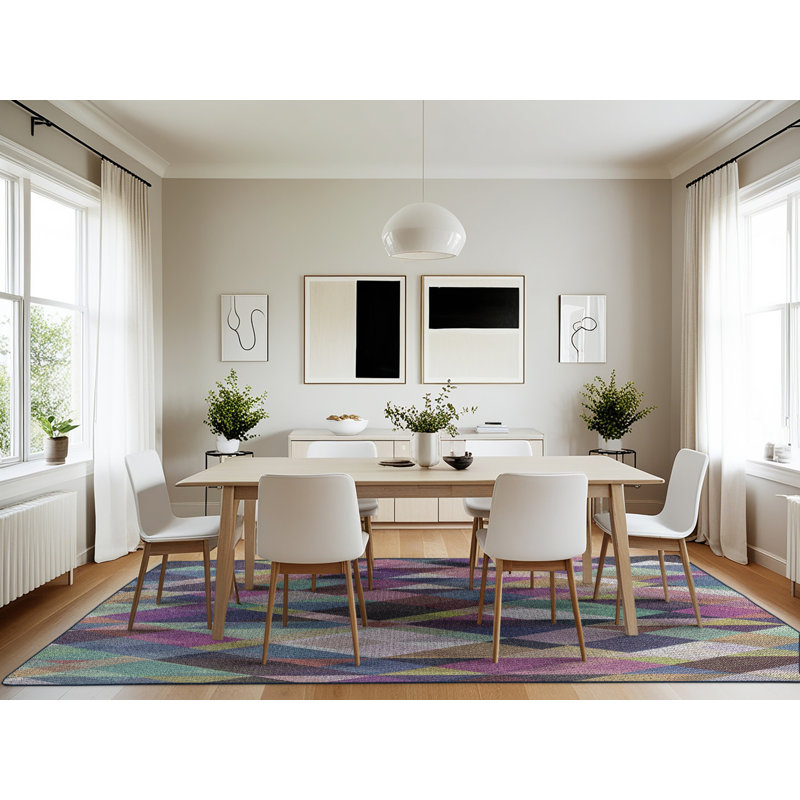 Geometric Indoor Rug, Rectangle 7' x 10'