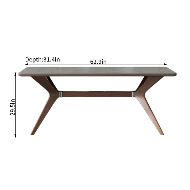 Table rectangulaire Gwyneth, H 29,5 po x L 31,4 po x l 62,9 po
