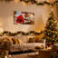 Ensemble de 3 reproductions d'art sur toile, "Christmas Santa Bakes Cookies In Kitchen Scene"-1884270356