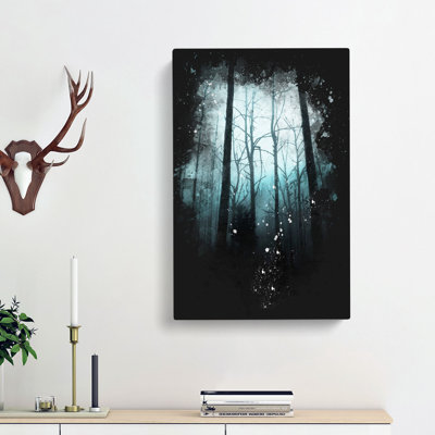 Misty Forest Abstract - Wrapped Canvas