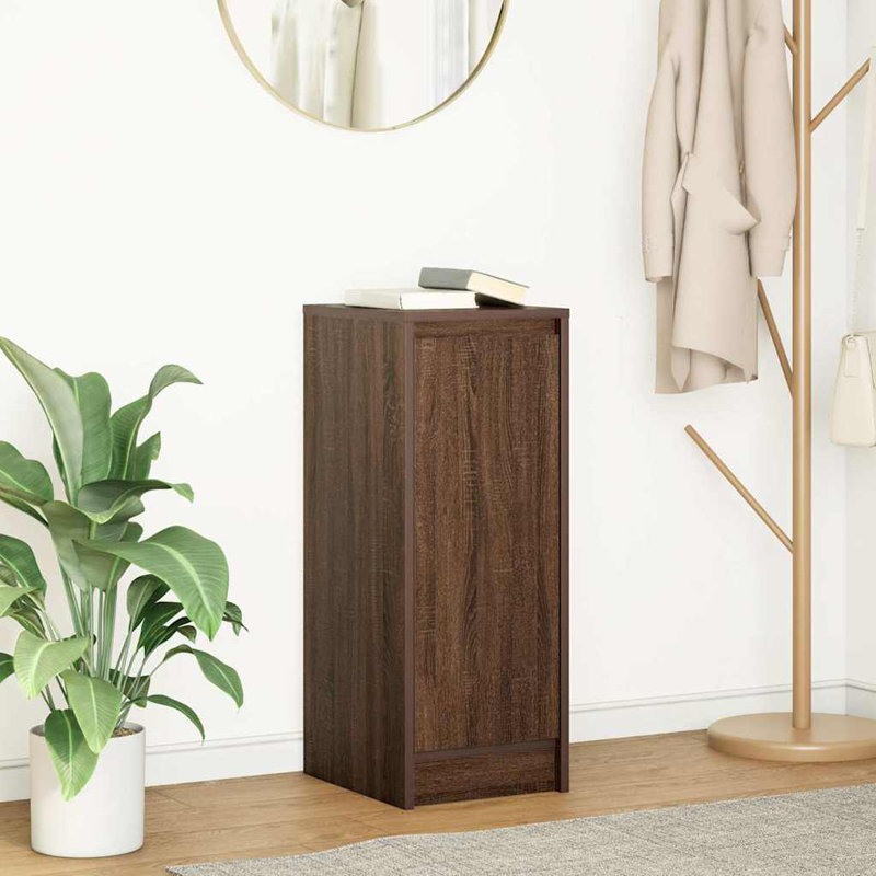 Sideboard 29.5X34x76 Cm Engineered Wood, Brown Oak