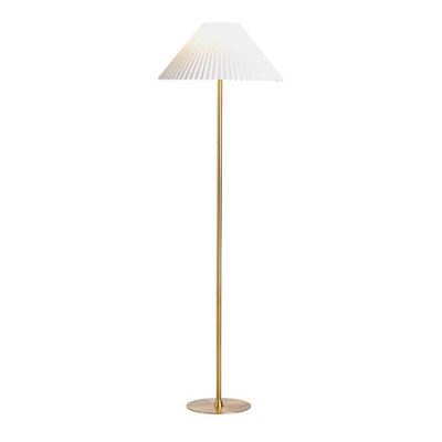 Elegant Cream Floor Lamp, Metal Body, 15.7 in Diameter x 63 in Height | Base Plate: 7.9 in Diameter x 2.4 in Height | E27 Socket (Max 40W) | Includes Setup Instructions | Stylish Lighting for Home & Office