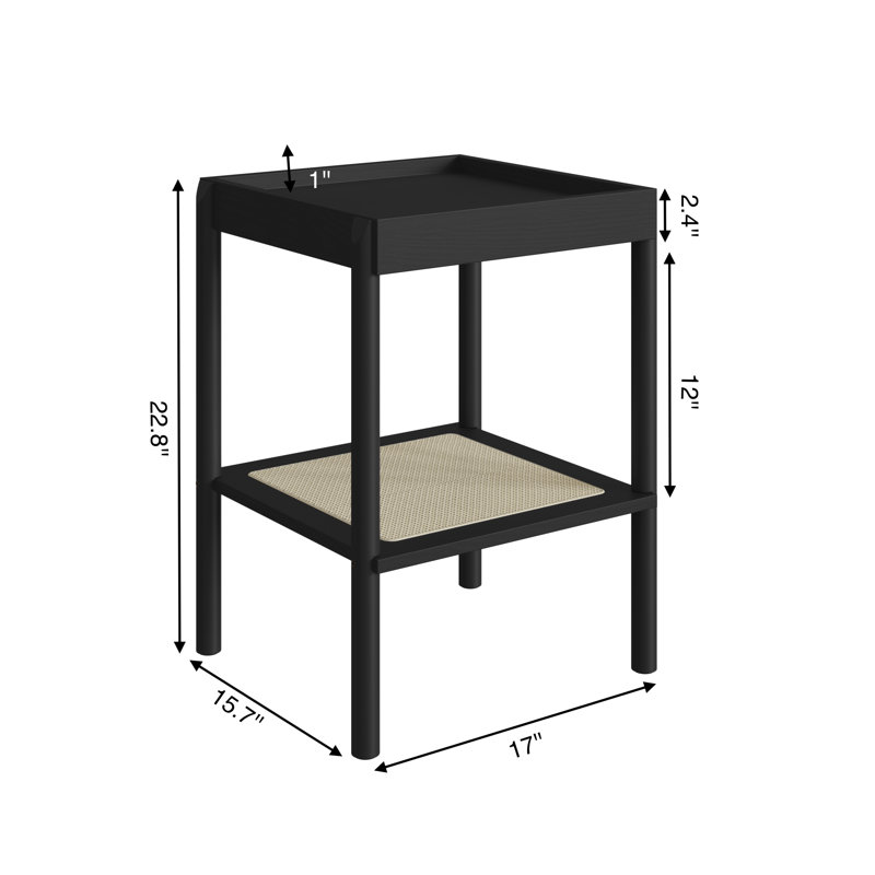 Batur End Table, Black