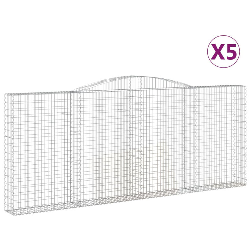 Arvey Silver Metal Fence Panels Included, 80cm H x 400cm W x 30cm D , 5