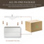 Meuble-lavabo flottant avec lavabo, meuble-lavabo mural avec lavabo en résine et tiroirs à fermeture en douceur-2112698619