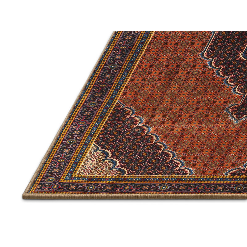 Tapis oriental brun / orange / vert, Rectangle 5 pi x 8 pi
