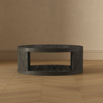 Alure 36" Contemporary Round Coffee Table in Charcoal