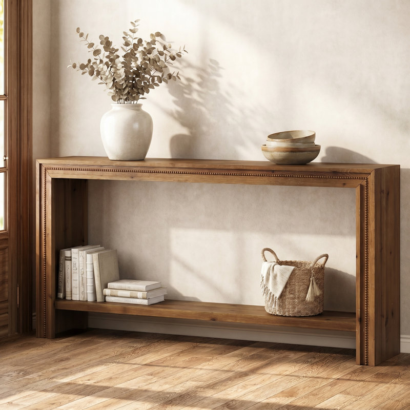 Console en bois massif de 63 pouces