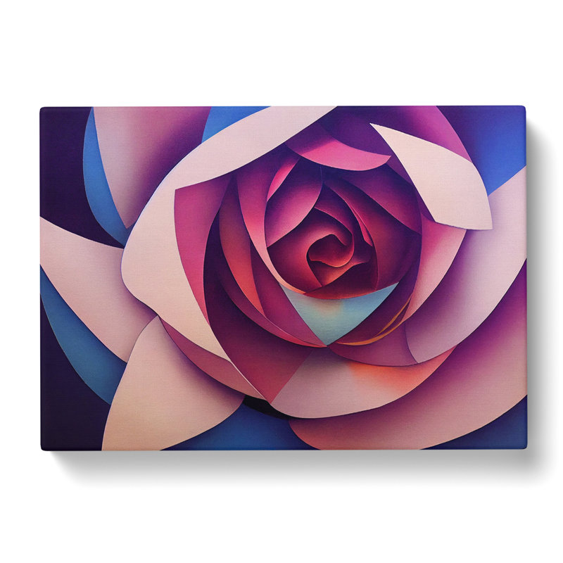 An Abstract Rose Flower - Wrapped Canvas