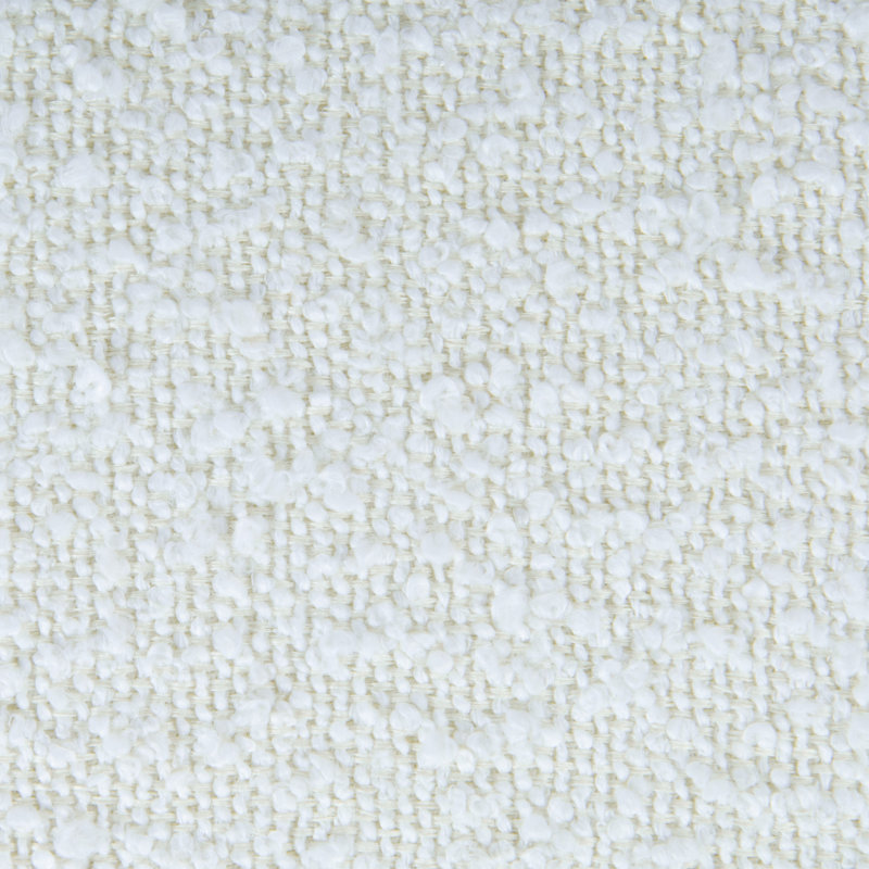 Repose-pieds Cloud avec base en bois, Boucle crème avec des reflets gris