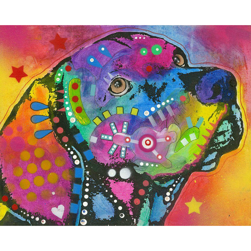 Lark Manor Dean Russo Collection Gallery Wrapped Canvas Art Titled: Psychedelic Lab, 15" H x 18" W
