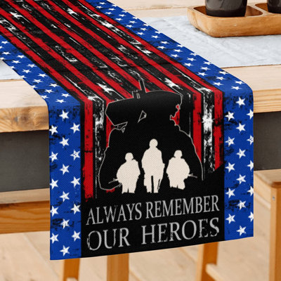 4Th Of July Table Runner Memorial Day Decorations, Patriotic Runners Fourth Of July Independence Day Americana Vintage Table Decorations For Home Party Supplies Accessories Decor (Star, 13 X 72 Inch)