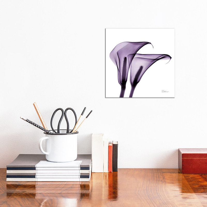 Calla Lilies II by Albert Koetsier - Print on Canvas, 30.48 cm H x 30.48 cm W, Wrapped Canvas