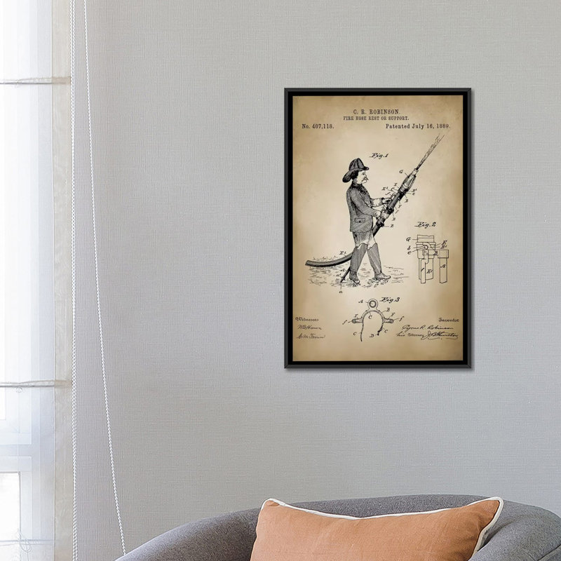 «Firefight X», impression sur toile, H 26 po x l 18 po x P 1,5 po, Toile encadrée noire, Pas de tapis