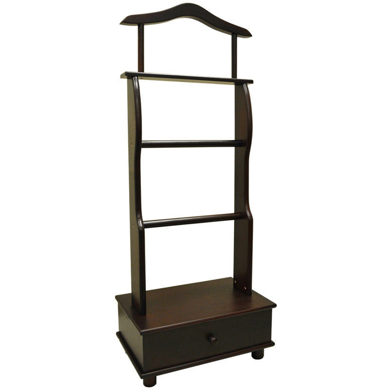Freestanding Valet Stand, Mahogany