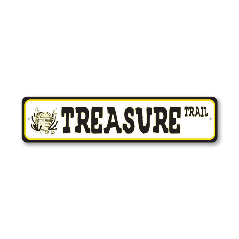 Panneau en aluminium Treasure Street, H 4 po x l 18 po x P 0,04 po