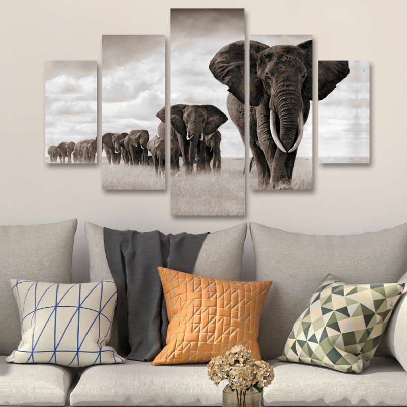 Superbe ensemble d'art mural décoratif en bois aggloméré 5 pièces, 39,4 x 23,6 pouces | 100% panneau de fibres à densité moyenne avec une épaisseur de 0,1 pouce, impression numérique UV | Parfait pour le salon, la chambre à coucher et le bureau, avec un design élégant et accrocheur