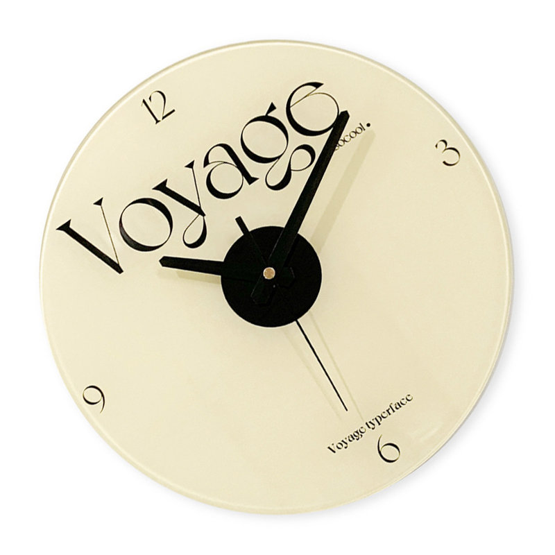 Horloge murale artistique de 30 cm (12 pouces), moderne et précise, en verre décoratif de style nordique, à suspendre dans une chambre, un salon ou un bureau (BL088)