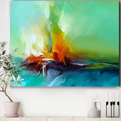 «Abstract Colorful Seascape III», reproduction d'impression sur toile