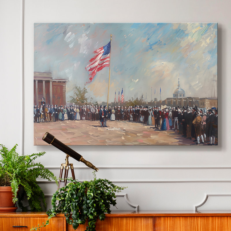 «Gathering at the Capitol-Gallery», toile tendue prête à être accrochée, 18X27