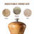 Hecef 2-Piece Acacia Wood Salt and Pepper Mill Set with Adjustable Ceramic Grinders, 8.5 Inch