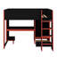 Lit mezzanine avec bureau et garde-robe Gaming-1047947226