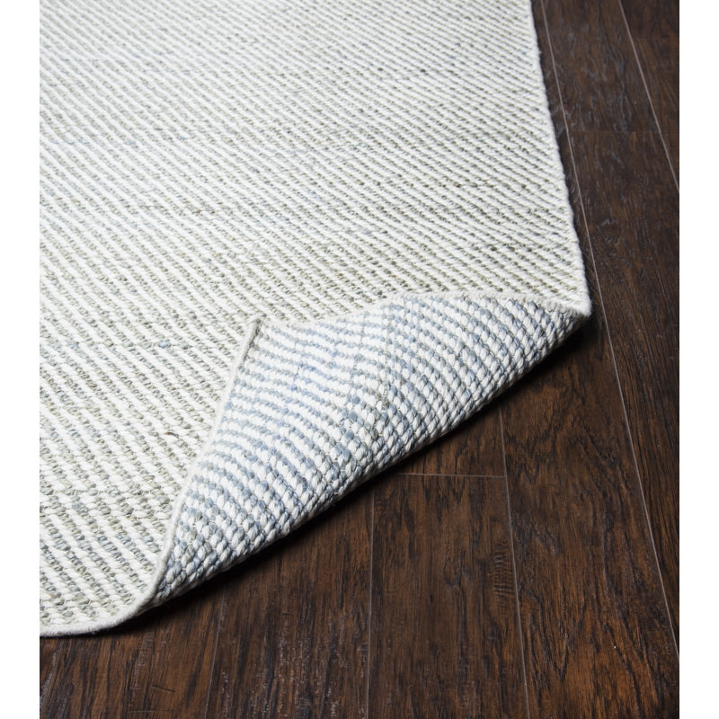 Tapis gris tissé à la main et à plat Guilford, Tapis de couloir 2 pi 6 po x 8 pi