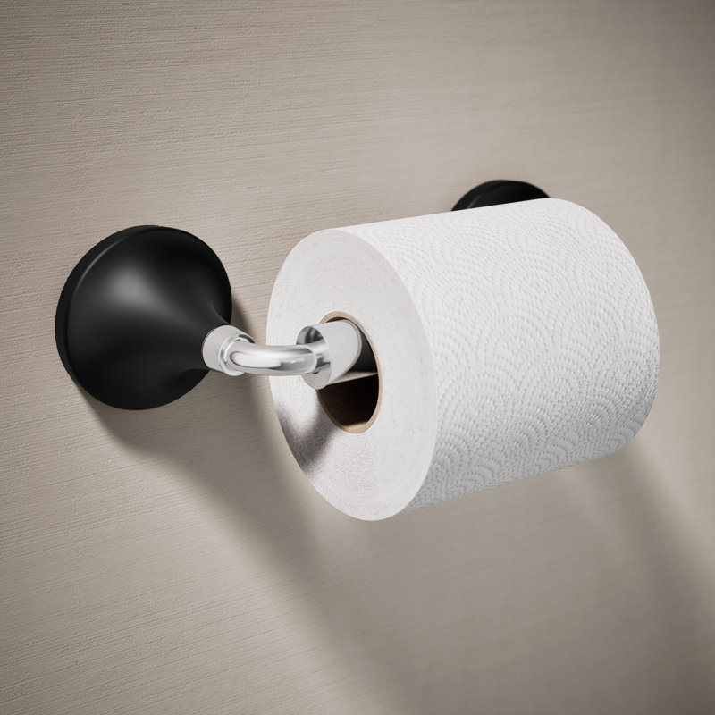 Tone Pivoting Toilet Paper Holder, Chrome/Black