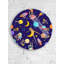 Horloge murale espace en verre trempé, horloge planètes étoiles fusées, décor de chambre d'enfant bleu, horloge de chambre de bébé, horloge moderne, art mural unique-1110236065-1110236070