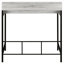 Bureau debout moderne pour bureau à domicile, longueur 48 po, stratifié gris, métal noir, espace de rangement supplémentaire de 48 po, plateau en stratifié, pieds en métal, installation-137763576