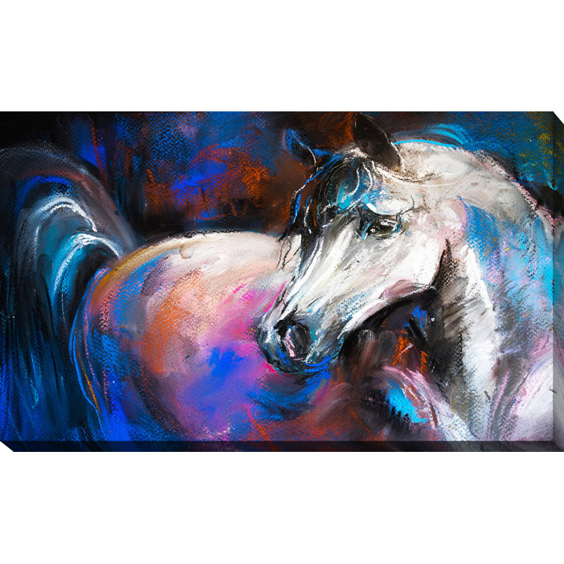 Cheval - reproduction sur toile tendue, H 18 po x l 30 po x P 1 po