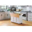 Chariot de cuisine de 53,5 po avec plateau en bois massif et roulettes verrouillables Arlonda-24748980