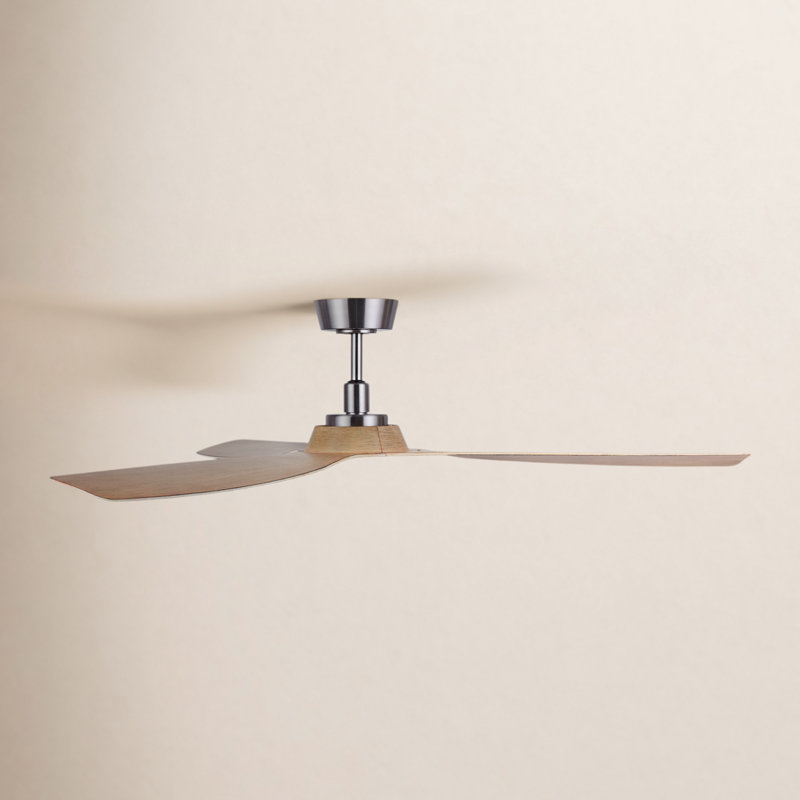 Moto 52in 3-Blades Indoor/Outdoor Ceiling Fan with Remote Control, Nickel