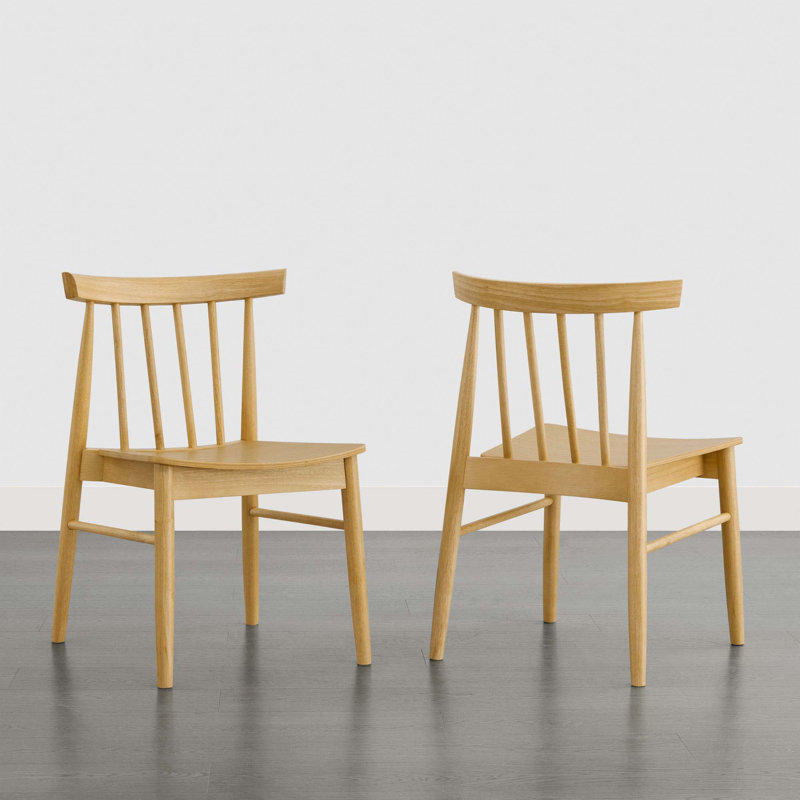 Chaise à dossier à broche, Chêne