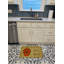 Tapis beige rectangulaire / orange / noir en microfibre tissé à la machine Eronim-368084620