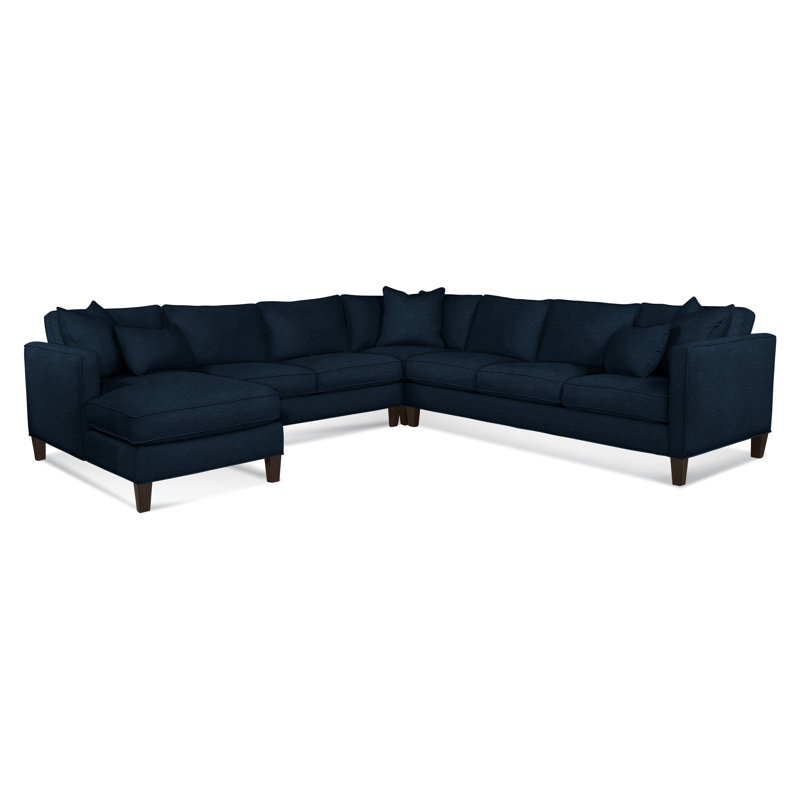 Sectional, Java, Basic Blue; 0317-63, Left Hand Facing