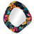 Moroccan Oasis Ii Botanical Pattern - Abstract Botanical Asymmetrical Modern Large Wall Mirror-107229838