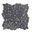Huron 12" x 12" Black Matte Glass Pebble Mosaic Floor and Wall Tile-95635365