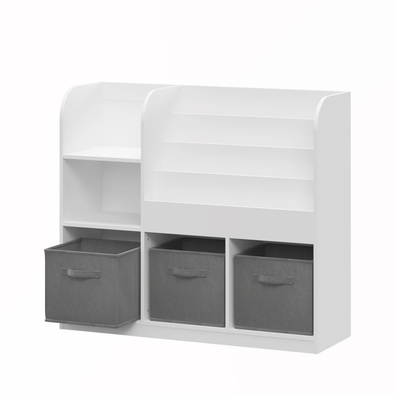 Bookshelf with 3 Fabric Drawers