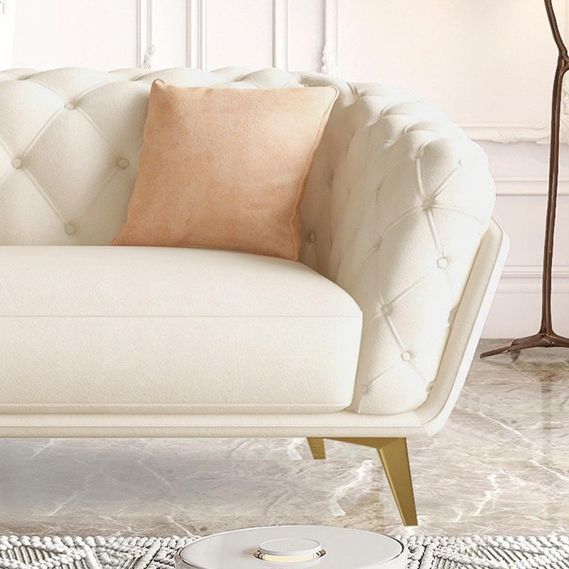 Coussin modulaire beige en polyester, H 28,74 po x l 94,49 po x P 39,37 po