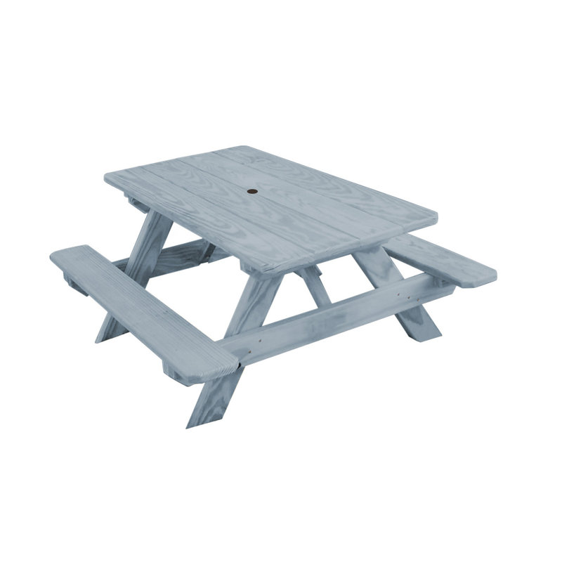 Table de pique-nique pour enfants Bianco Pine, Teinture grise
