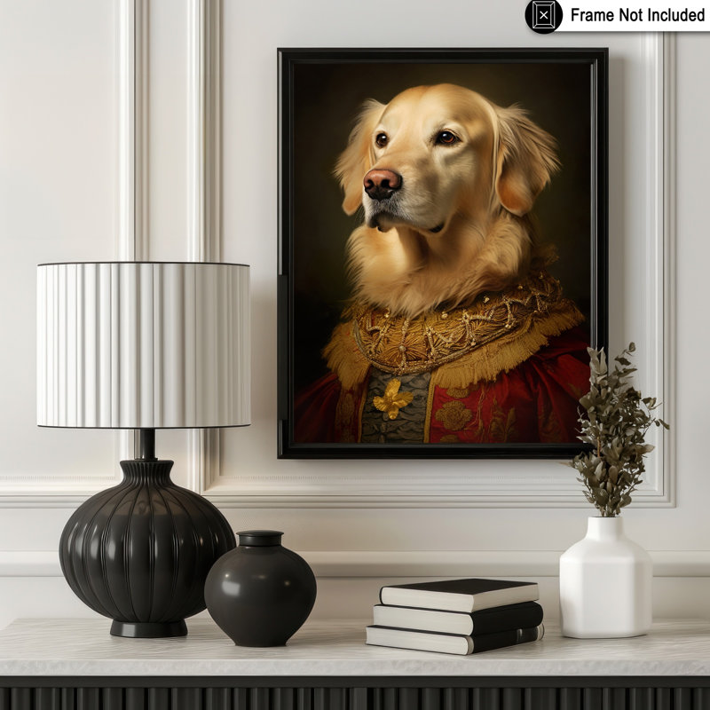 Golden Retriever aristocratique, 16"H x 20"W, Poster, Unframed