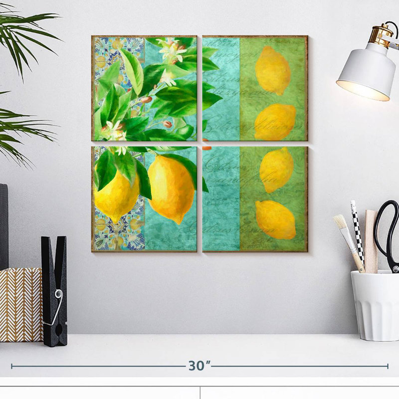 Yarlin citron citron floral, H 18 po x l 18 po